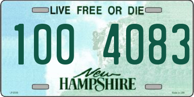 NH license plate 1004083