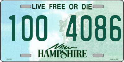 NH license plate 1004086