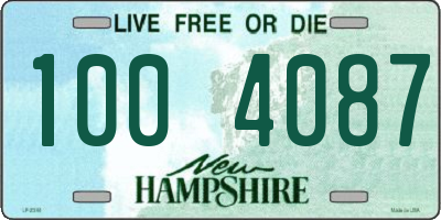 NH license plate 1004087