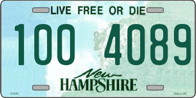 NH license plate 1004089