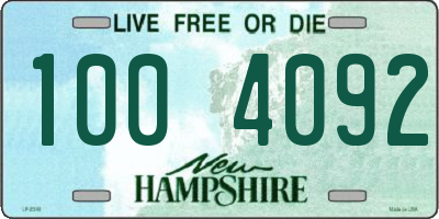 NH license plate 1004092