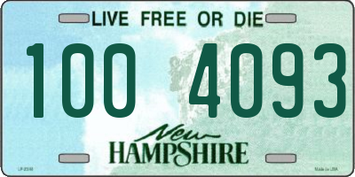 NH license plate 1004093