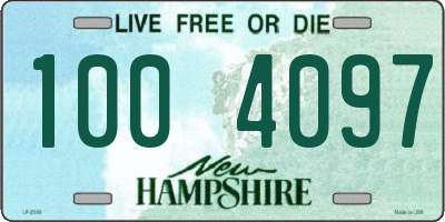 NH license plate 1004097
