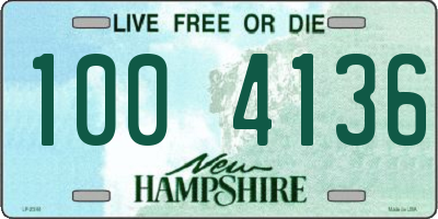 NH license plate 1004136