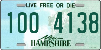 NH license plate 1004138