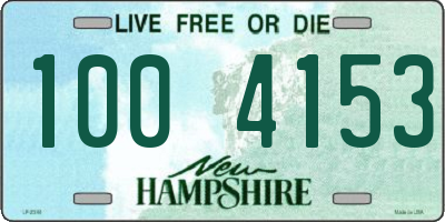 NH license plate 1004153