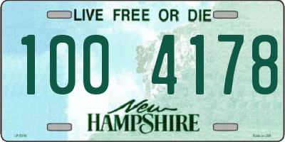 NH license plate 1004178