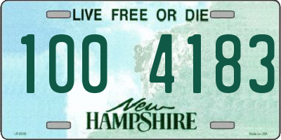 NH license plate 1004183