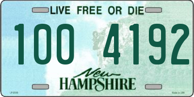 NH license plate 1004192