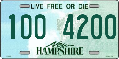 NH license plate 1004200