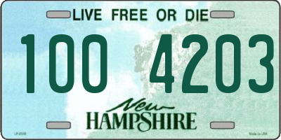 NH license plate 1004203