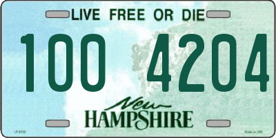 NH license plate 1004204