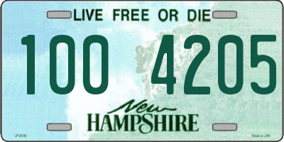 NH license plate 1004205