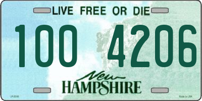 NH license plate 1004206