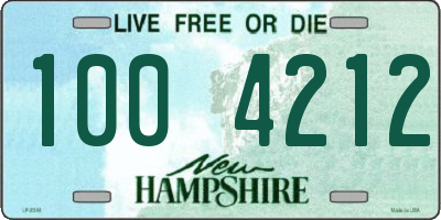 NH license plate 1004212