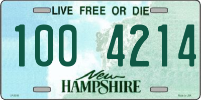 NH license plate 1004214