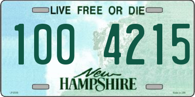 NH license plate 1004215