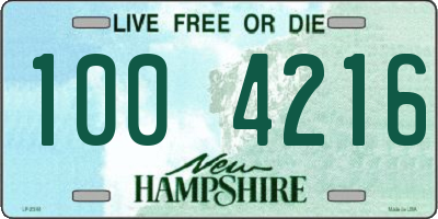 NH license plate 1004216
