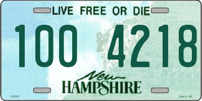 NH license plate 1004218
