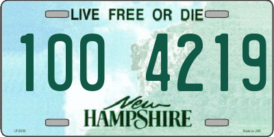 NH license plate 1004219