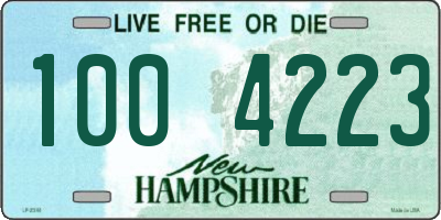 NH license plate 1004223