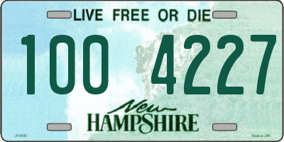 NH license plate 1004227