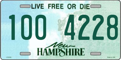 NH license plate 1004228