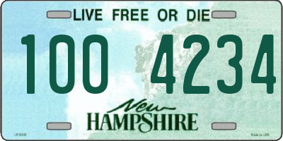 NH license plate 1004234