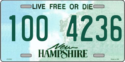 NH license plate 1004236