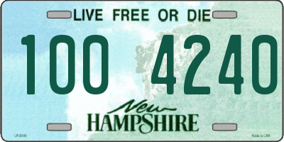 NH license plate 1004240