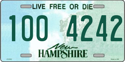 NH license plate 1004242