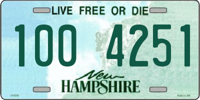 NH license plate 1004251