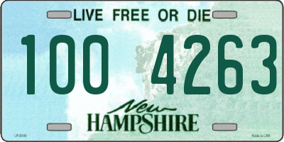 NH license plate 1004263