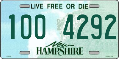 NH license plate 1004292