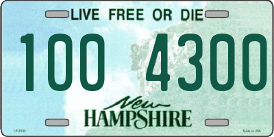 NH license plate 1004300