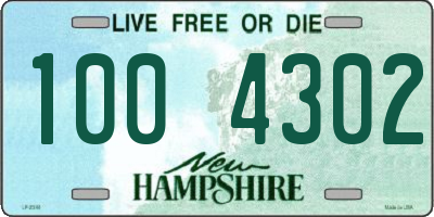 NH license plate 1004302