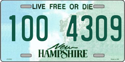 NH license plate 1004309