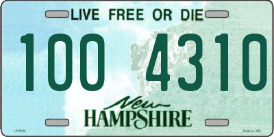 NH license plate 1004310