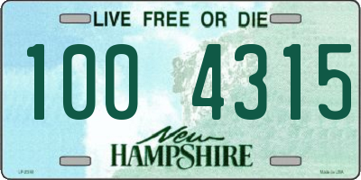 NH license plate 1004315