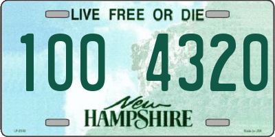 NH license plate 1004320