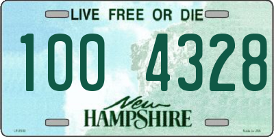 NH license plate 1004328