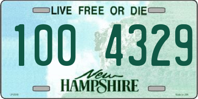 NH license plate 1004329