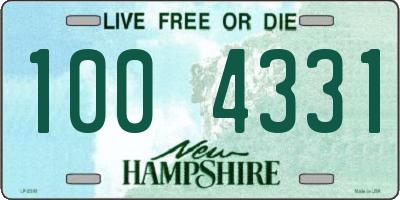 NH license plate 1004331