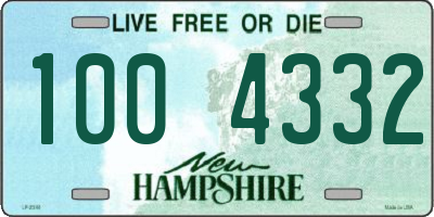 NH license plate 1004332