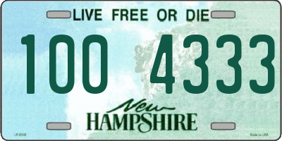 NH license plate 1004333