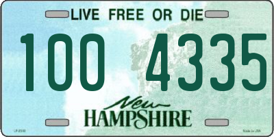 NH license plate 1004335