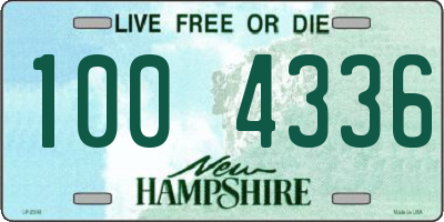 NH license plate 1004336