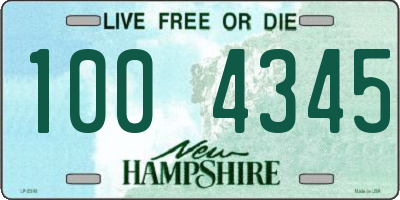 NH license plate 1004345