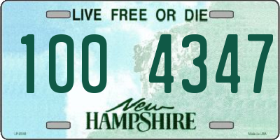 NH license plate 1004347