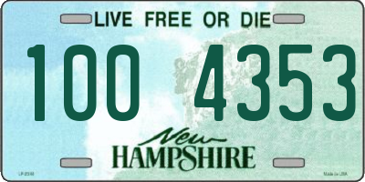 NH license plate 1004353
